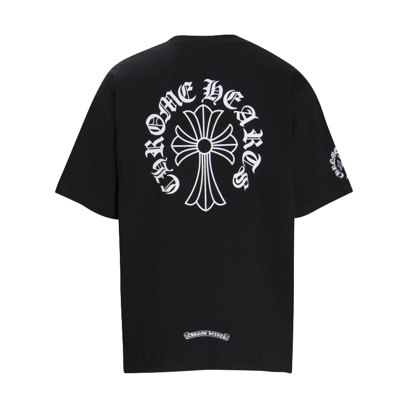 Chrome Hearts Multi-Design Gothic Cross & Horseshoe Graphic T-Shirts (Black/White)