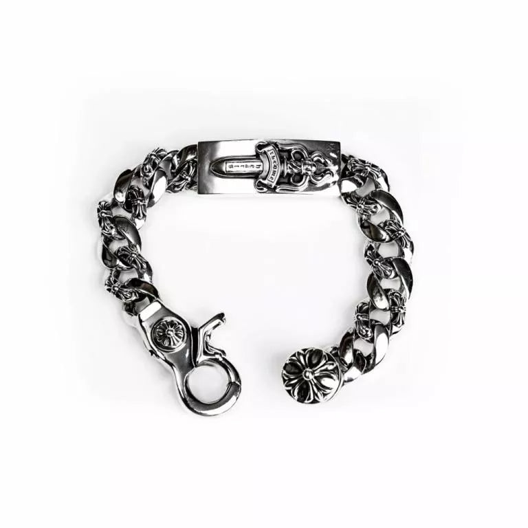 DAGGER ID FANCY LINK CLIP BRACELET -6